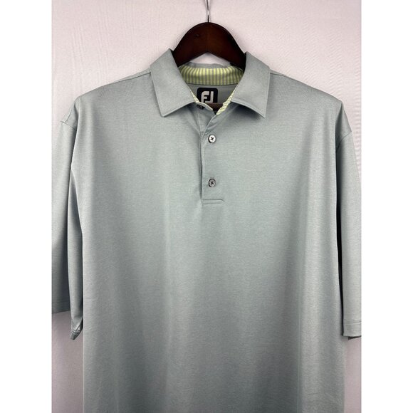 Men’s FootJoy XL Light Gray Polo Golf Shirt - Picture 2 of 6